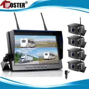 Wireless 10.1" DVR Monitor 1080P Backup Camera Truck Side Rear View Reversing