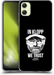 Head Case Designs Officially Licensed Liverpool Football Club Full Face Black Jurgen Klopp Illustrations Soft Gel Case Compatible with Samsung Galaxy A05