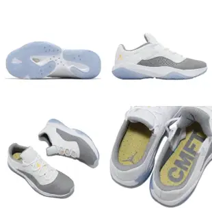 【NIKE 耐吉】休閒鞋 Air Jordan 11 CMFT Low 男鞋 白 灰 AJ11 低筒(CW0784-107)