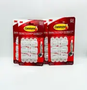**4 PACK** 3M Command Brand, Mini Hooks (6 clips 8 Strips Ea.)