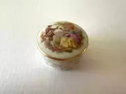 Porcelaine Limoges® France Gold Encrusted Pill container Hand Painted