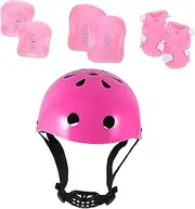 1Set Skating Protective Gear Helmet Elbow Pads Wrist Guards for Boys Durable Comfortable Design for Scooter Bike Roller Skating Outdoor Activities