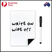 A4 Magnetic Fridge Whiteboard + Marker Magnet Notepad Memo Pen Eraser Reminder