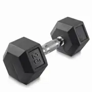 25 lb Rubber Coated Hex Dumbbell Hand Weight, 25 Pounds