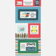 Classroom Teacher Backpack Books Echo Park First Day of School Chipboard Frames