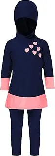 [IBTOM CASTLE] Girls Muslim Swimwear Modest Islamic Hijab Burkini Hooded Top+Pants Rashguard Swimsuit Two Pieces Tankinis UV Sun Protection Bathing Suit UV Sunsafe Beachwear Pakistan Dubai Middle East Surfing Outfit