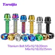 M5 M6 Titanium Bolt Taper Hex Screw with Non-shedding Washer for Bicycle Stem