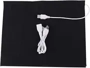 Heating Pad 1 Piece 5V USB Washable Electric Cloth Carbon Fibre Heating Pad Heating Element 35°C - 50°C for Neck Back Belly Lumbar Spine Black