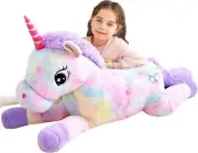 Giant Unicorn Stuffed Animal Plush Toy Large Unicorn Cute Jumbo Soft Toys 110cm