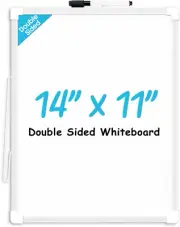 Maxgear Small Dry Erase Board, 14"X11" Double Sided Hanging Whiteboard for Wall,