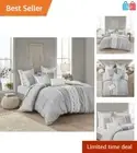 Geometric Chenille Tufted King Comforter Set - Soft Mid-Century Modern Design