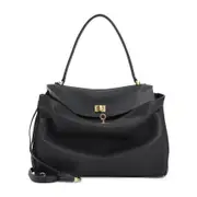 [Balenciaga] Balenciaga-Black Rodeo M Grained Leather Shoulder Bag-Donna OS OS