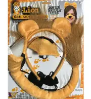 Lion Animal Set Ear Nose Tail Choker Book Week Boys Girls Costume Kit with Sound