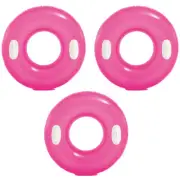 3x Intex Inflatable Hi-Gloss 76cm Swimming Ring Pool Float Round Tube 3+ Assort