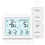 Refrigerator Thermometer with Freezer Alarm - Wireless Fridge Thermometer with