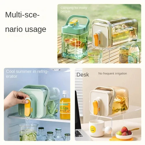Fridge Drink Dispenser 3.5L (0.9 Gal)Large Capacity Beverage Dispenser W/ Faucet