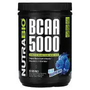 NutraBio, BCAA 5000, Blue Raspberry, 0.98 lb (444 g)