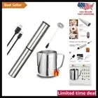 Sleek Rechargeable Milk Frothing Mixer with Pitcher – Perfect for Coffee Lovers
