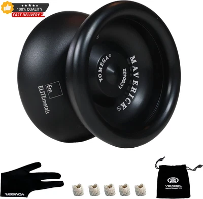 Maverick Aluminum Metal Yoyo Black Kids Beginners Advanced Tricks Responsive