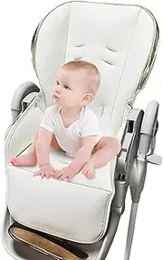 Baby Stroller Cushion - Car Seat Mat, Baby Pushchair Pad | Reusable Seat Cover, Portable Baby Stroller Cushion, Multifunctional Baby Pushchair Seat, PU Leather High Chair Cushion for Baby Pushchair