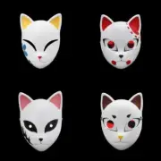 Demon Slayer Fox Mask Kamado Tanjirou Makomo Sabito Cosplay Prop Resin Full Mask