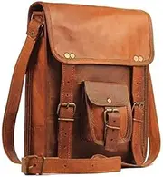 Leather messenger bag shoulder bag cross body vintage messenger bag for women & men satchel man purse compatible with Ipad and tablet