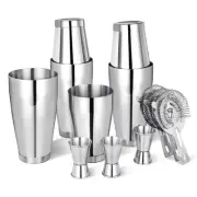 Boston Shaker Cocktail Set Bartender Kit, 12 Pcs Drink Shaker with Strainer B...