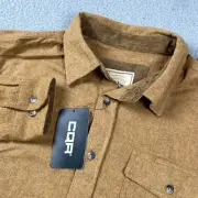 CQA Chamois Button Up Shirt Men's Large Brown Outdoors Hiking New