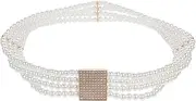 [CLISPEED] 1 PC Elegant Pearl Waistband for Women Elastic Sash Belt for Dress Decoration for Weddings and Special Occasions Waist Belt