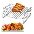 New Baking Tray Skewers Air Fryer Stainless Steel Holder BBQ Rack Double-deck.
