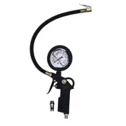 Harden 670506 Oil Filled Tire Pressure Gauge Gun Type Inflator Compressed Meter