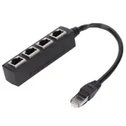 LAN Ethernet Cable Plug 1-4 Way Port Connector RJ45 Splitter Converter Adapter