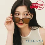 【ALEGANT】墨染棕輕奢時尚方框輕量TR90防眩光寶麗來偏光墨鏡/UV400太陽眼鏡