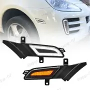 Smoke Lens Switchback LED Front Side Marker Light For 2007-2010 Porsche Cayenne (for: Porsche)