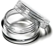 LEFV Pack of 12 New Empty Clear 5 Gram Plastic Pot Jars Cosmetic Containers with Lids