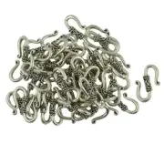 50pcs S Hook Clasp Connector DIY Necklace Clasp