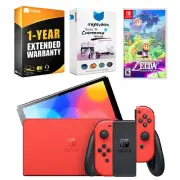 Nintendo Switch OLED Mario RED Edition + Legend of Zelda Echoes of Wisdom Bundle