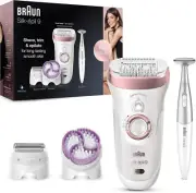 Silk-epil SES9-980 Beauty Set Wet & Dry Epilator with 7 attachments
