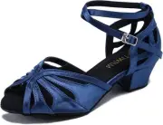 Ballroom Dance Shoes Women Low Heel Latin Salsa Swing Practice Dancing Shoes...