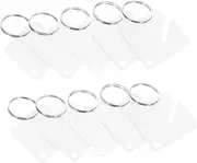 Happyyami 60 Sets Acrylic Key Tags Blank Key Identifiers Easy to Write with Marker Pen