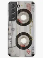 Cassette Print Phone Case For Samsung Galaxy S 8 9 10 20 21 22 23 24 Plus