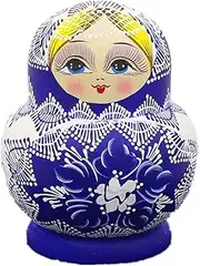 Nesting Dolls Russian Nesting Dolls 10 Pcs Souvenir Matryoshka Home Decor Beautiful Blue_White Christmas and New Year Wish Gift Cute and Fun Gift