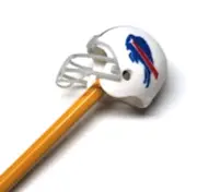 BUFFALO BILLS PENCIL TOPPER NFL HELMET 2" ROUND NEW MINI GUMBALL