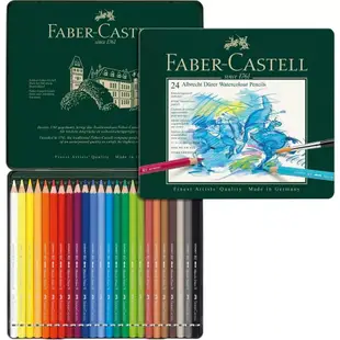 Faber- Castell 輝柏 專家 藝術級 水彩 色鉛筆 24色 117524 綠色 鐵盒【金玉堂文具】