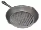 Trenton Cast Iron Ribbed Skillet Frying Pan W/ Handle 20cm - Grill Pan Griddle