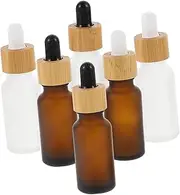 6 Pack Frosted Essential Oil Bottles Refillable Drip Bottles for Perfume Oil Medicine Laboratory Use Easy Dripper Portable Random