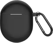 SaharaCase Anti-Slip Silicone Case for Google Pixel Buds Pro Headphones [Rugged] Full Body Protection Antislip Grip Slim with Carabiner Clip - Black