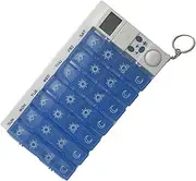 7 Day Weekly Digital Pill Timer Box ，Pill Medicine Case Container with 4Alarm Reminders，Pill Boxes 7 Day 4 Times a Day Large, Vitamin Box Organiser 7 Days