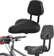 Bike Seat with Backrest - Soft Padded Saddle, Waterproof Seat, Ergonomic Cycling Seat | Comfortable Back Support Long Rides, Shock-Absorbing Cushion Ideal Commuting Traveling Outdoor