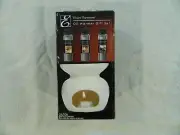 Elegant Expressions Oil Warmer Gift Set Oil Warmer & 3 Essential Oils New in Box